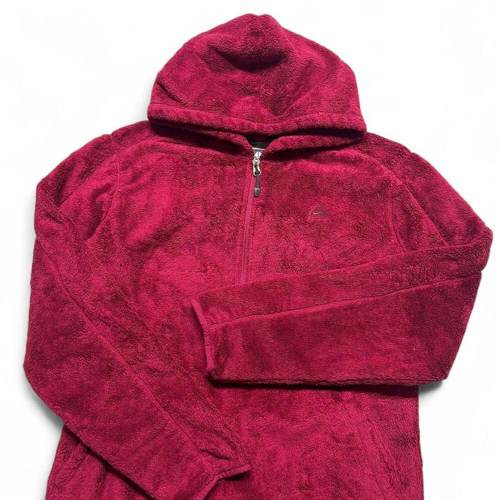 Nike acg burgundy sherpa fleece
